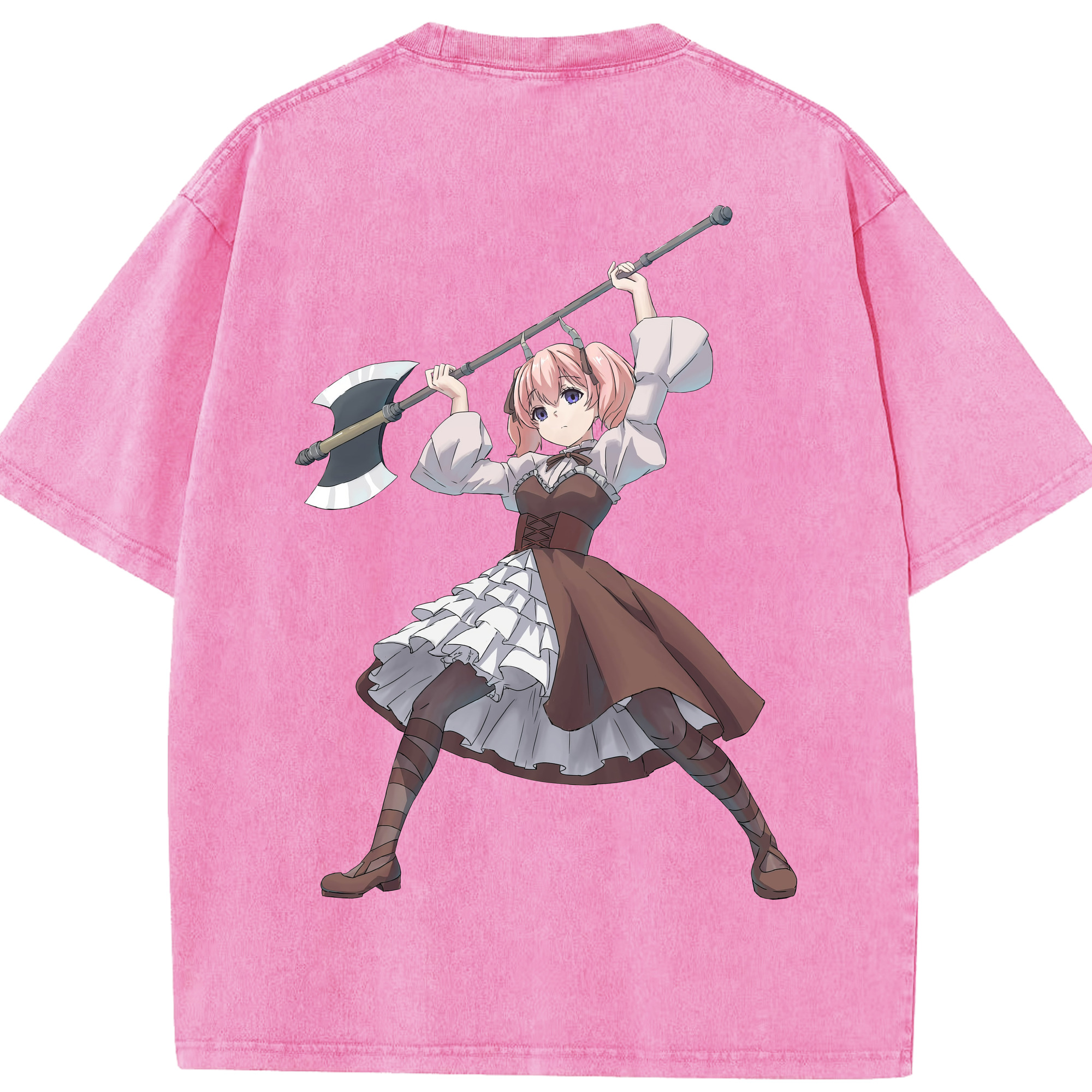 （画像用） 葬送のフリーレン Frieren 綿100% ヴィンテージ風 半袖Tシャツ（背面プリント）